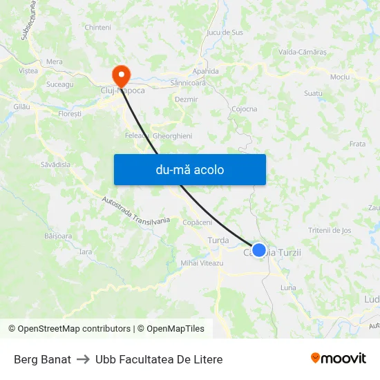 Harta de Berg Banat către Ubb Facultatea De Litere