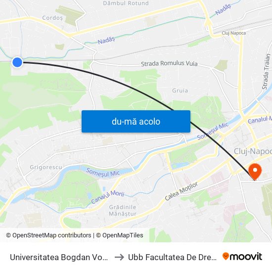 Harta de Universitatea Bogdan Vodă către Ubb Facultatea De Drept