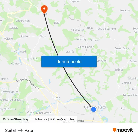 Harta de Spital către Pata