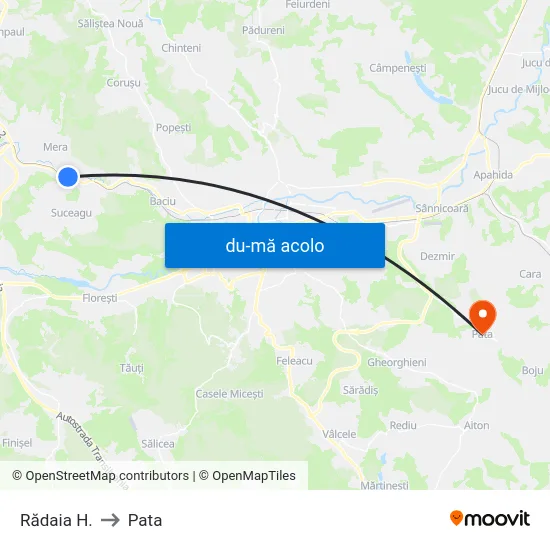 Harta de Rădaia H. către Pata