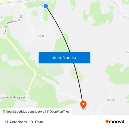 Harta de M-Aerodrom către Pata