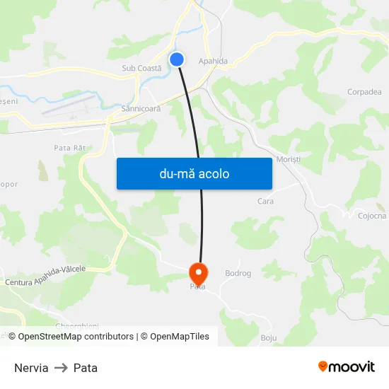 Harta de Nervia către Pata