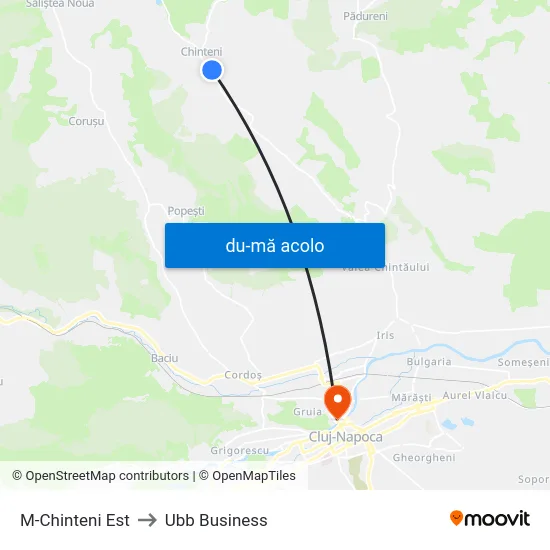 Harta de M-Chinteni Est către Ubb Business