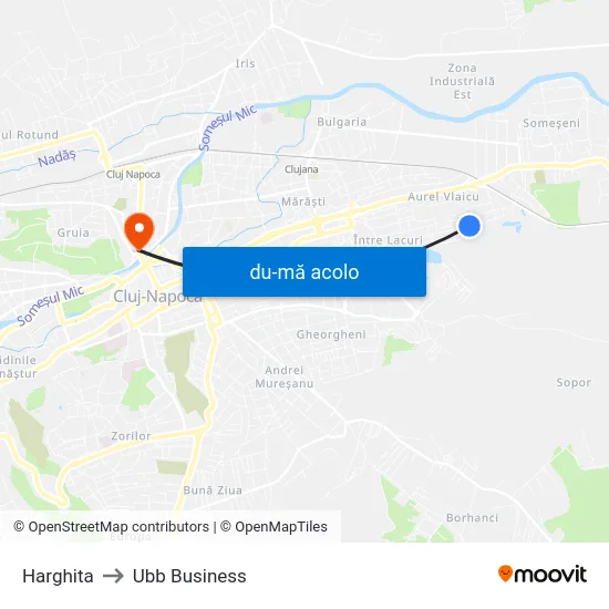 Harta de Harghita către Ubb Business