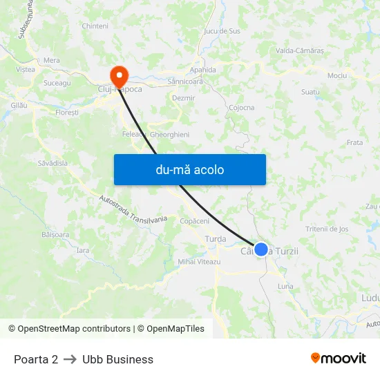 Harta de Poarta 2 către Ubb Business