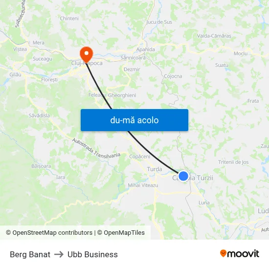 Harta de Berg Banat către Ubb Business