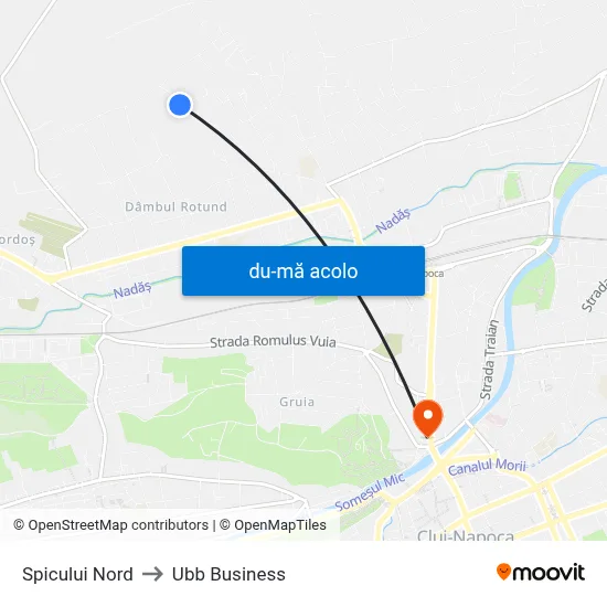 Harta de Spicului Nord către Ubb Business