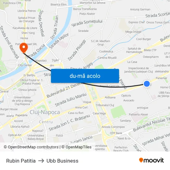 Harta de Rubin Patitia către Ubb Business