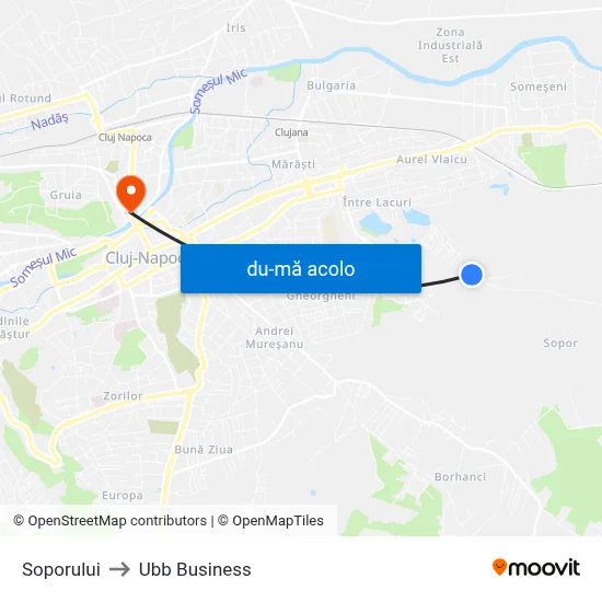 Harta de Soporului către Ubb Business