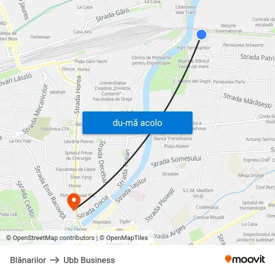 Harta de Blănarilor către Ubb Business