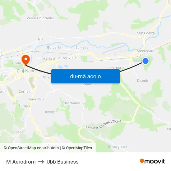 Harta de M-Aerodrom către Ubb Business