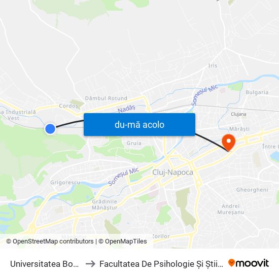 Harta de Universitatea Bogdan Vodă către Facultatea De Psihologie Și Științe Ale Educației