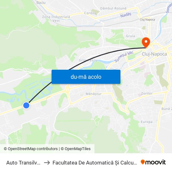 Harta de Auto Transilvania către Facultatea De Automatică Și Calculatoare