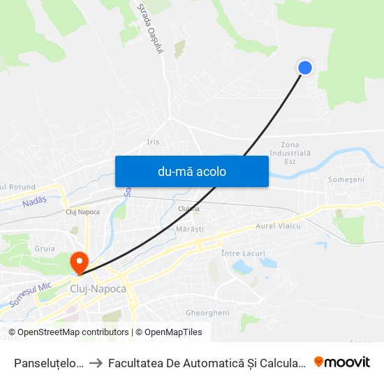 Harta de Panseluțelor 9 către Facultatea De Automatică Și Calculatoare