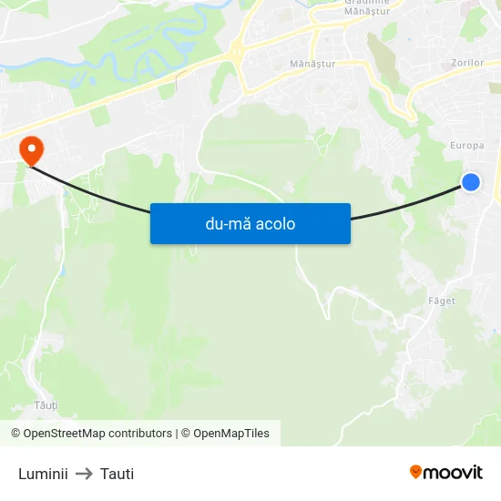 Harta de Luminii către Tauti