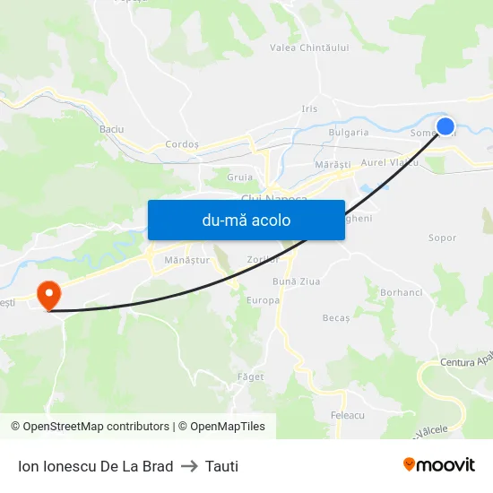 Harta de Ion Ionescu De La Brad către Tauti