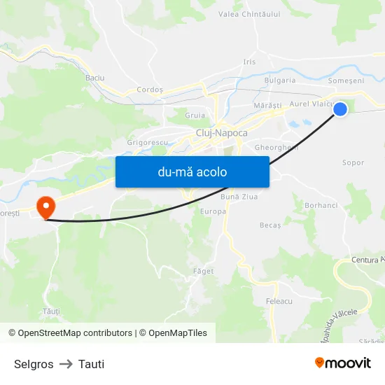 Harta de Selgros către Tauti