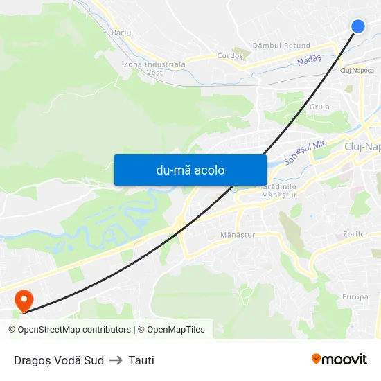 Harta de Dragoș Vodă Sud către Tauti