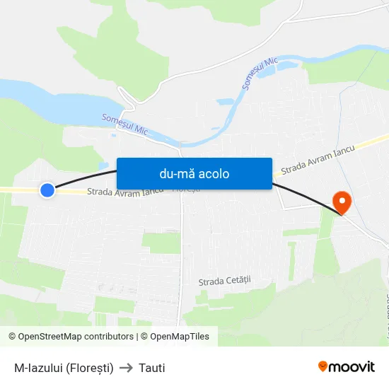Harta de M-Iazului (Florești) către Tauti