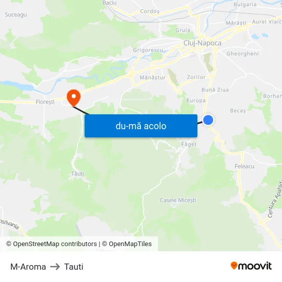 Harta de M-Aroma către Tauti