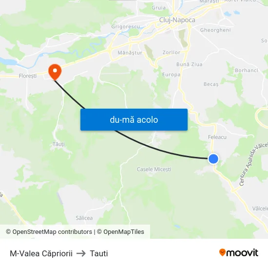 Harta de M-Valea Căpriorii către Tauti