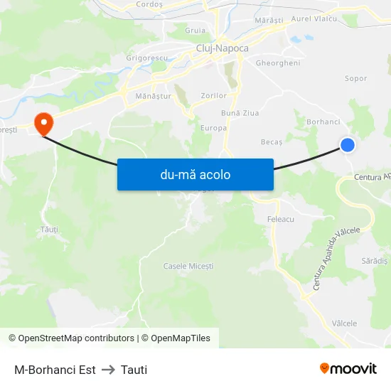 Harta de M-Borhanci Est către Tauti