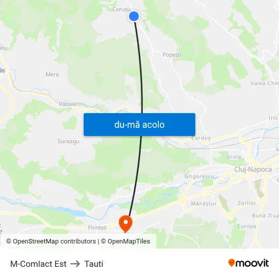 Harta de M-Comlact Est către Tauti