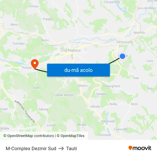 Harta de M-Complex Dezmir Sud către Tauti