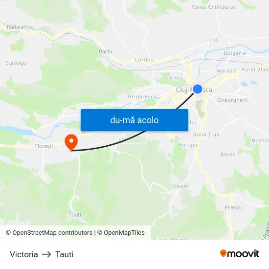 Harta de Victoria către Tauti