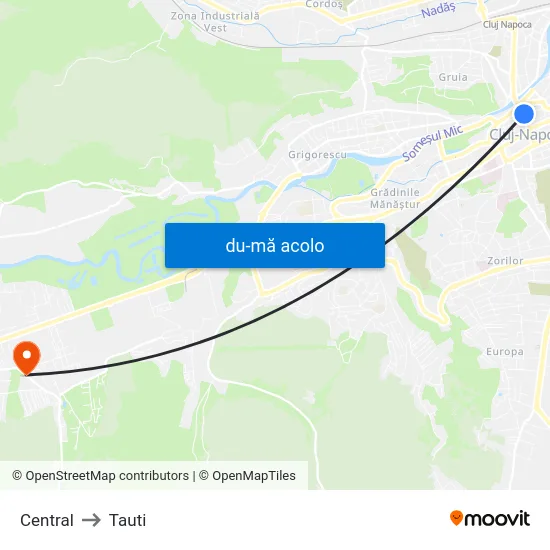 Harta de Central către Tauti