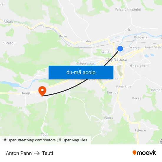 Harta de Anton Pann către Tauti