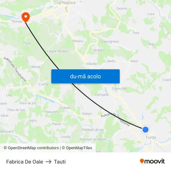 Harta de Fabrica De Oale către Tauti