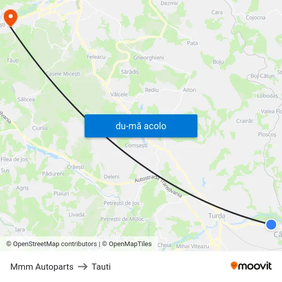 Harta de Mmm Autoparts către Tauti