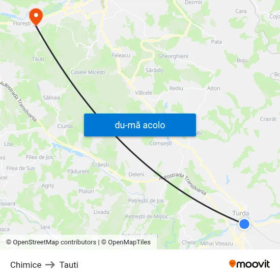 Harta de Chimice către Tauti