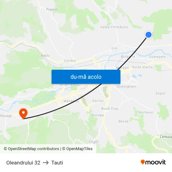 Harta de Oleandrului 32 către Tauti