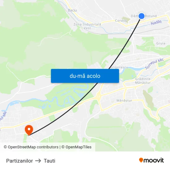 Harta de Partizanilor către Tauti