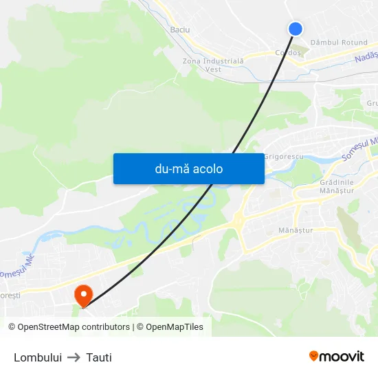 Harta de Lombului către Tauti