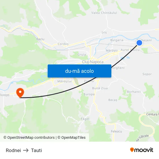 Harta de Rodnei către Tauti