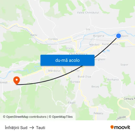 Harta de Înfrățirii Sud către Tauti