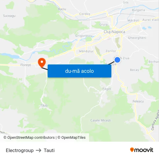 Harta de Electrogroup către Tauti