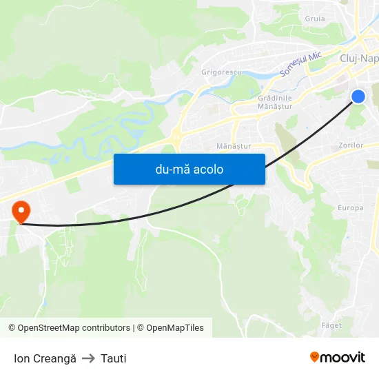 Harta de Ion Creangă către Tauti