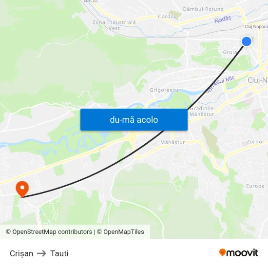 Harta de Crișan către Tauti