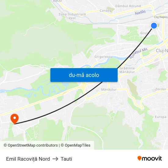 Harta de Emil Racoviță Nord către Tauti