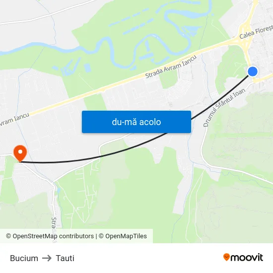 Harta de Bucium către Tauti