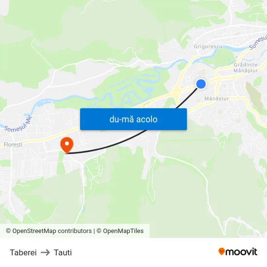 Harta de Taberei către Tauti