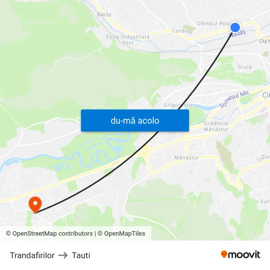 Harta de Trandafirilor către Tauti