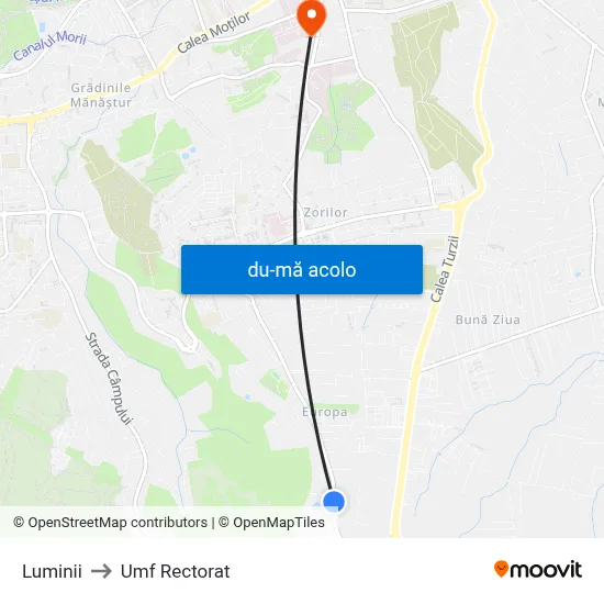 Harta de Luminii către Umf Rectorat