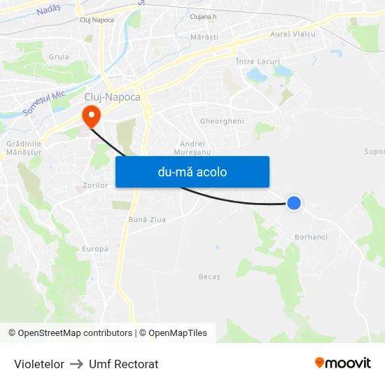 Harta de Violetelor către Umf Rectorat
