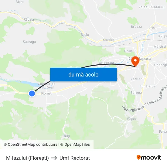 Harta de M-Iazului (Florești) către Umf Rectorat