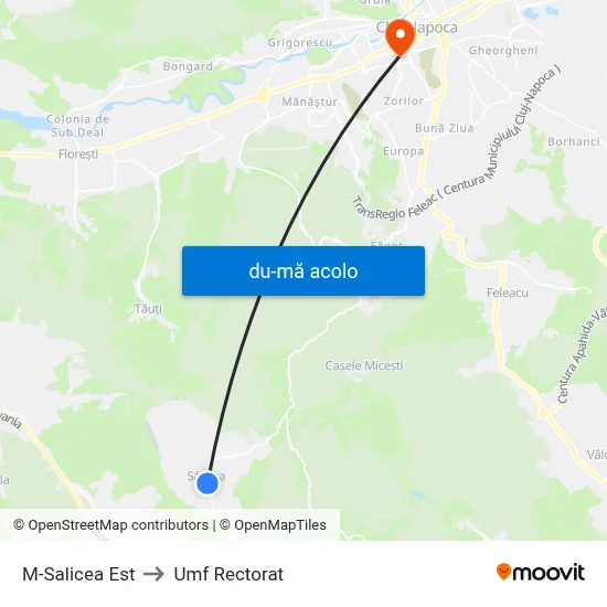 Harta de M-Salicea Est către Umf Rectorat